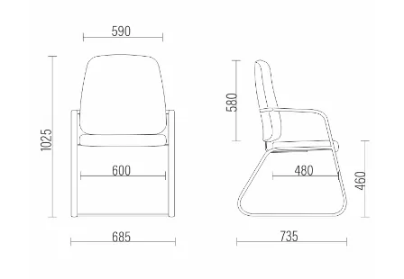 Cadeira para Escritório Maxxer para Obeso Luxo / Plus Size - Base em Metal Preto *fixa