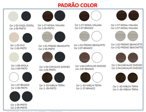 Armário Combo Porta Lado Esquerdo com 4 Gavetas 90 x 50 | Linha Prima Impact 40mm