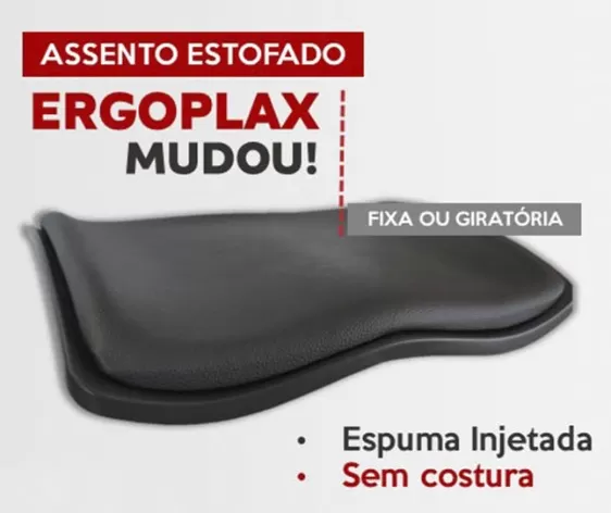 Carteira com prancheta fixa lateral Ergoplax - Conjunto ADULTO *assento e encosto estofado