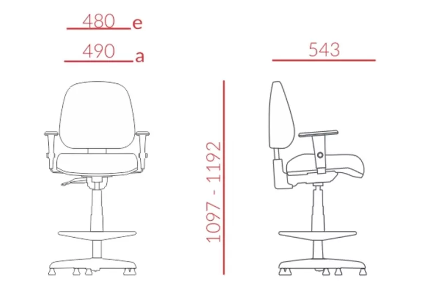 Cadeira Premium Ergonômica Back System Aro Caixa - Nr17